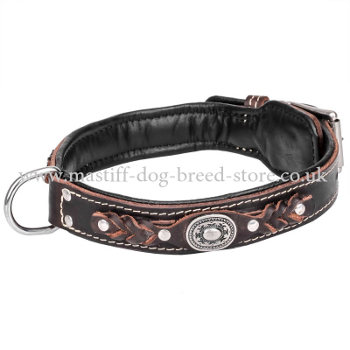 Luxury Handmade Leather Dog Collars for Large Dogs
