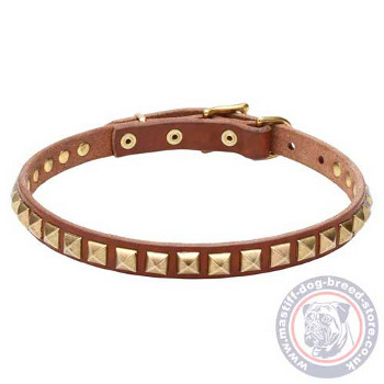 Natural Leather Handmade Dog Collars for Mastiff