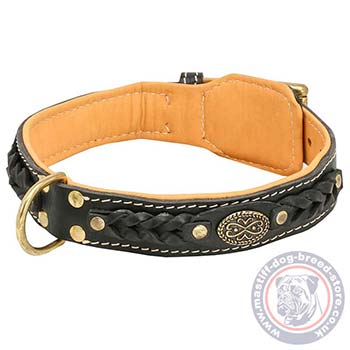 Handmade Leather Dog Collars for Bullmastiff