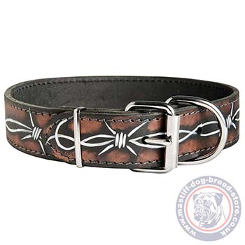 Handmade Leather Collar for Bullmastiff