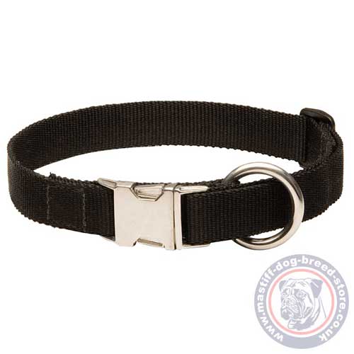 Adjustable Nylon Dog Collar for Mastiff Training and Walking