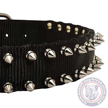 Strong Spiked Dog Collar of Nylon