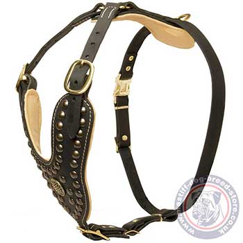 Handmade Leather Dog Harness for Mastiff Dog