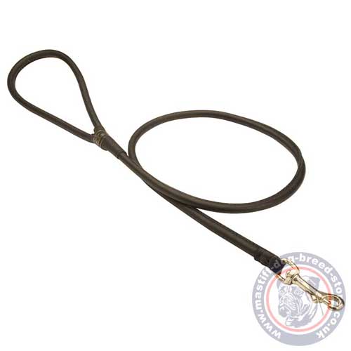 Round Leather Dog Leash