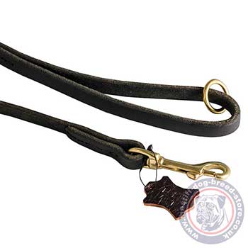 Leather Dog Leash with Handle