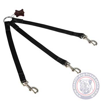 Nylon Mastiff Dog Lead for 3 Dogs