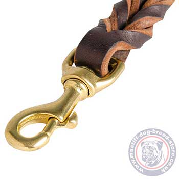 Braided Leather Dog Training Lead for Mastiff