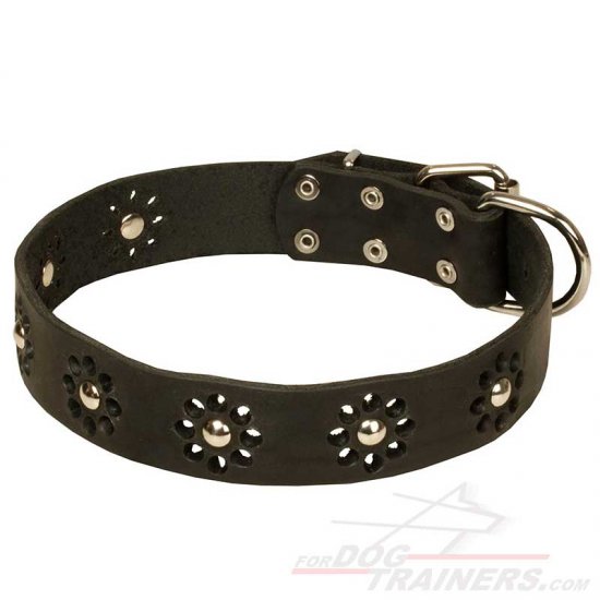 Pretty Dog Collars for Mastiff with Flowers for Your Stylish Girl!