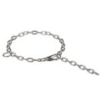 Mastiff Chain Collar with Lock, Glossy Chrome-Plated Steel