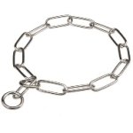 Mastiff Choke Chain with Long Links Fur Saver 4 mm Chrome