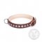 Leather Dog Collar For Mastiff "Cone"