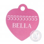 Heart-Shaped Dog ID Tags in Various Colors