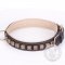 Tough Collar For Mastiff With Old Bronze-Like Studs "Cube"