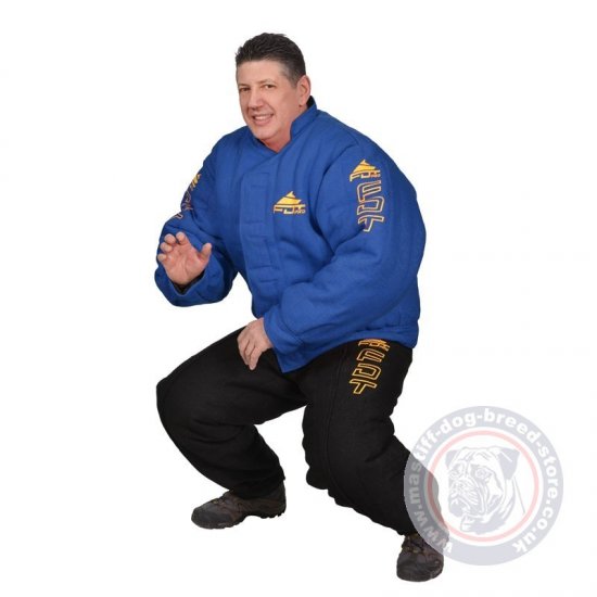 Dog Trainer Suit for Demonstrative Performances with Mastiff