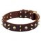 New Dog Collars Collection Designer Leather Dog Collar with Skulls and Spikes