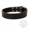 Large Black Leather Dog Collar with Buckle Closure for Mastiffs