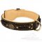 Designer Dog Collar with Braids and Nappa Lining for Mastiff