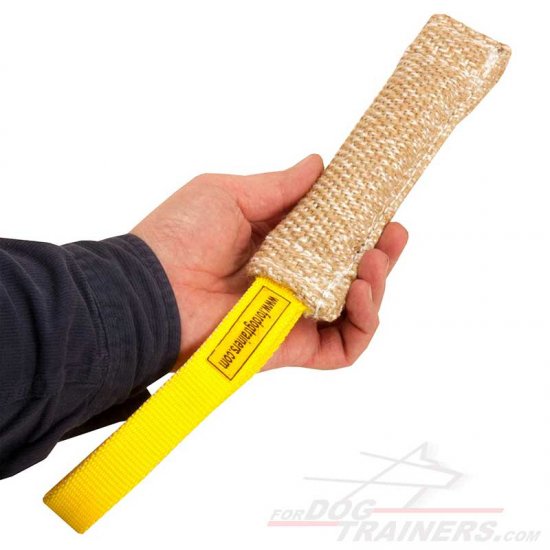 Puppy Tug Toy with Handle for Mastiff Training, Jute