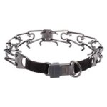 Black Stainless Steel Prong Collar with Quick Release for Mastiff Training