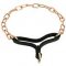 Martingale Chain Collar for Mastiff, Curogan Fur Saver with Leather Loop