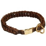 Mastiff Dog Collars New Choke Chain in Brown Leather