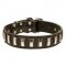 Mastiff Dog Collars, Leather with Shiny Plates