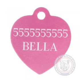 Heart-Shaped Dog ID Tags in Various Colors