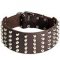 3 Inch Wide Leather Dog Collar for Cane Corso