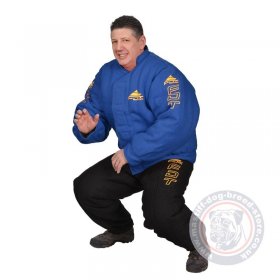 Dog Trainer Suit for Demonstrative Performances with Mastiff