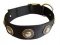 Strong Dog Collars of Nylon with Silver Plates for French Mastiff