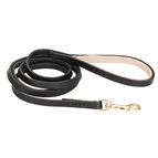 Leather Dog Lead with Soft Handle and Elegant Stitching for Mastiff Puppy