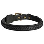 Braided Leather Dog Collar, Super Strong Dog Collar for Large Dog Breeds