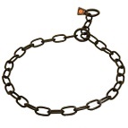 Mastiff Chain Collar with Medium Links, Top Quality Black Steel