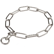 Mastiff Choke Chain with Long Links Fur Saver 4 mm Chrome