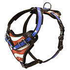 Leather Dog Harness for Mastiff Training Painted by Hands