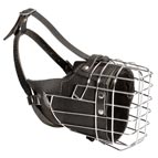 Basket Cage Dog Muzzle for Mastiff with Leather Lining