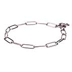 Stainless Steel Chain Dog Collar with Long Links of 3 mm Wire for Mastiff