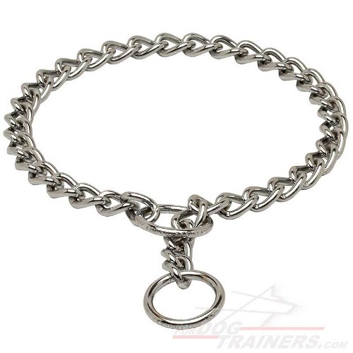 Mastiff Choke Chain Collar of 3 mm Chrome-Plated Wire