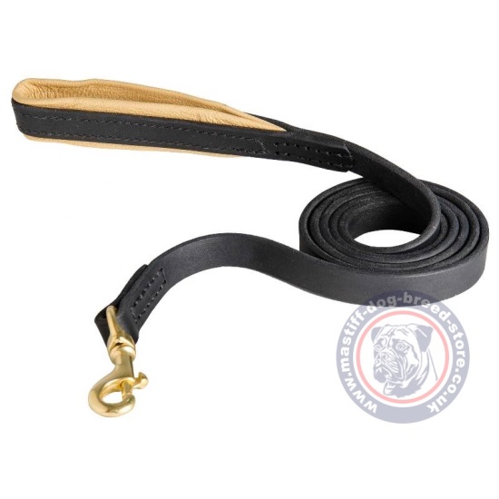 Best Leash for Mastiff with Soft Nappa Padded Handle