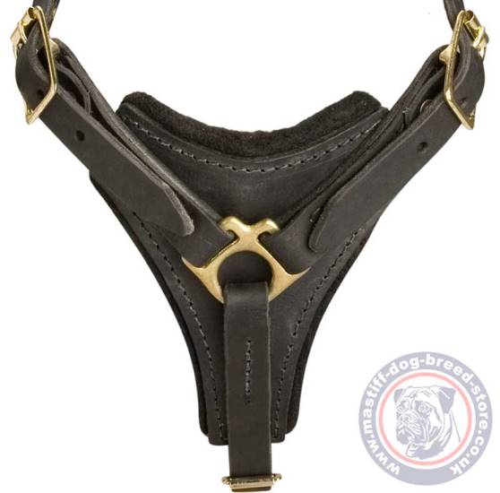 Dog Tracking Harness With Triangle Chest XL Brown