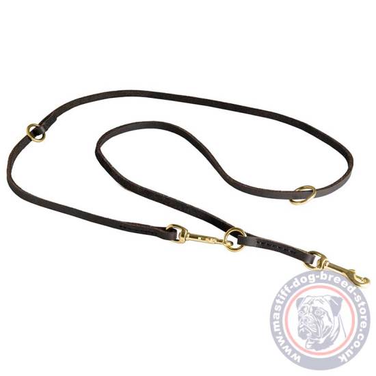 Mastiff Leash Handmade of Elastic, Soft Leather, MULTIPURPOSE!